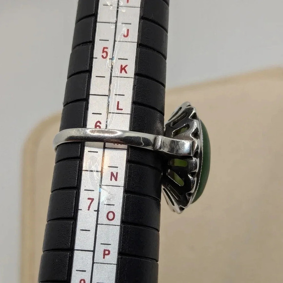 Jade  Sterling ring - Picture 5 of 5